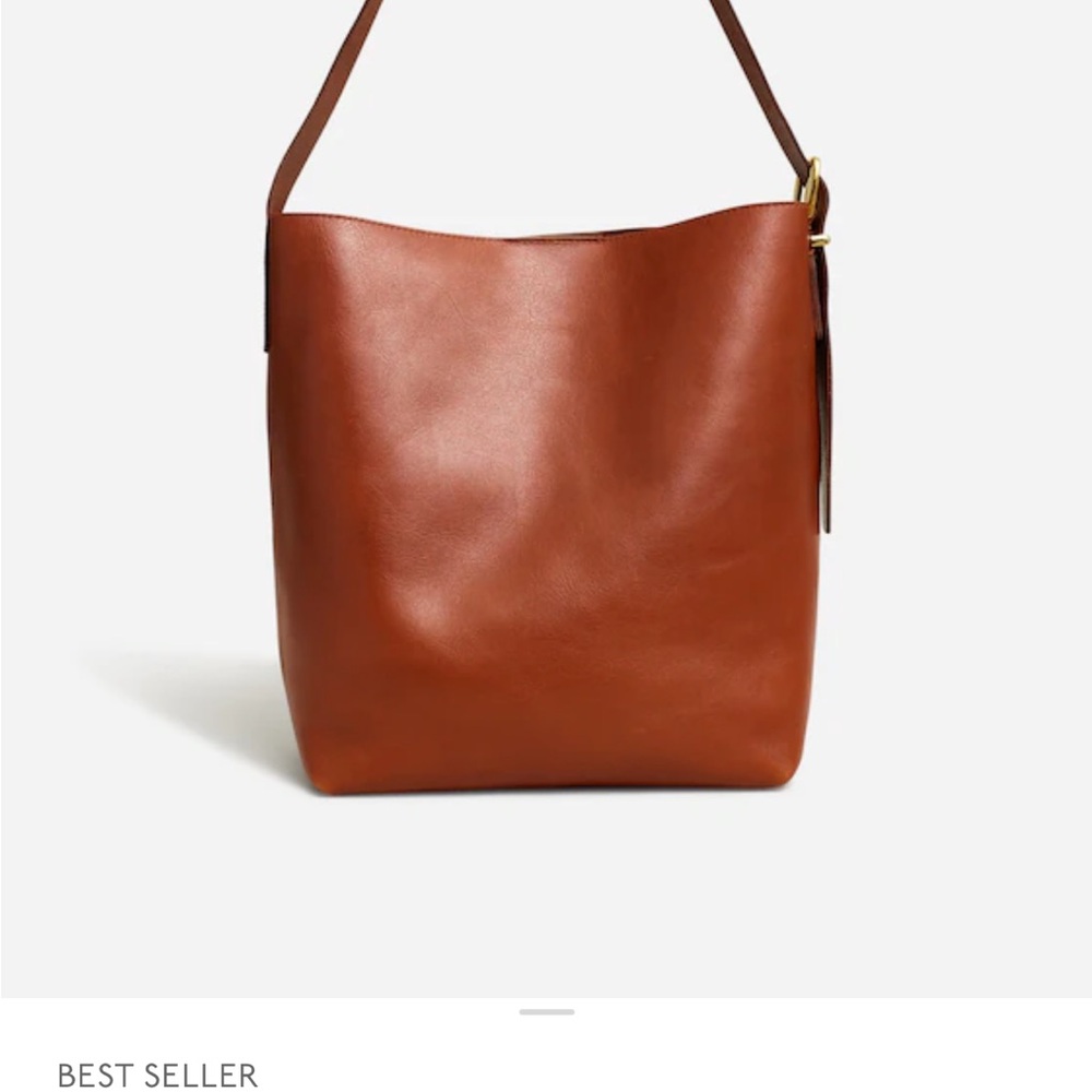 Madewell Brown Leather Bucket Bag - Picture 6 of 7